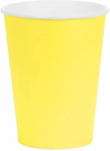 Kubeczki papierowe żółty 250ml - tantis.pl