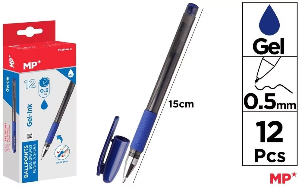 Długopis żelowy 0,5mm ergonomiczny (12szt) - tantis.pl
