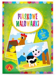 Piaskowe malowanki. Krowa i kura