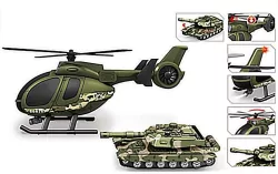 Helikopter wojskowy + czołg