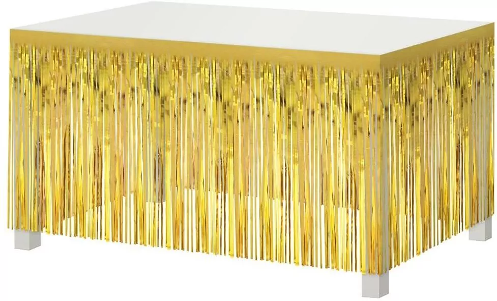 Dekoracja na brzeg stołu złota 80x300cm - tantis.pl
