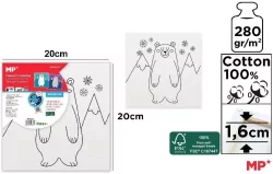 Płótno do malowania niedźwiedź 20x20