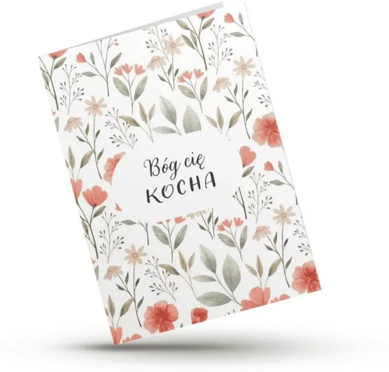 Kartka składana - Bóg Cię kocha - kwiaty - tantis.pl