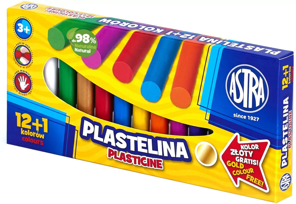 Plastelina 13 kolorów. (12+1 gratis) - tantis.pl