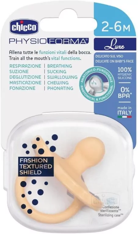 Chicco. Soft Luxe. Smoczek. 2-6 miesięcy. Pomarańczowy. 2 sztuki - tantis.pl