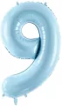 Balon foliowy 9 jasny niebieski 86cm - tantis.pl