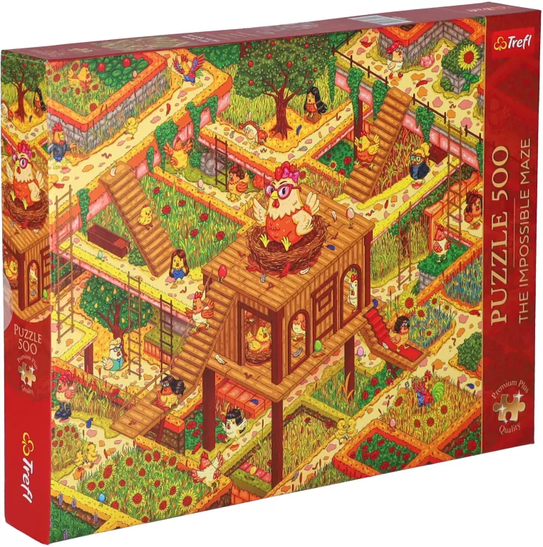 Puzzle 500 Śmieszne kurczaki TREFL - tantis.pl