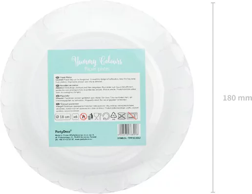Talerzyki miętowe 18 cm 6szt - tantis.pl