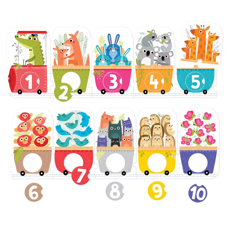 CzuCzu. Puzzle z dziurką. Pociąg do liczenia - tantis.pl