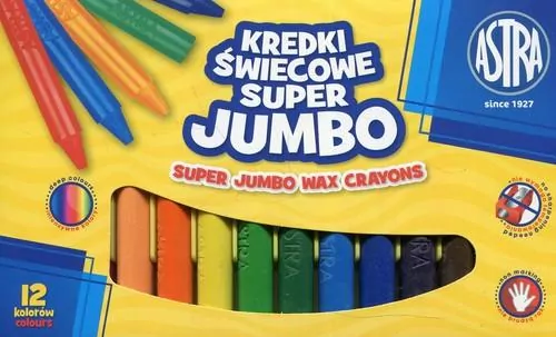 Kredki świecowe Super Jumbo 12 kolorów - tantis.pl