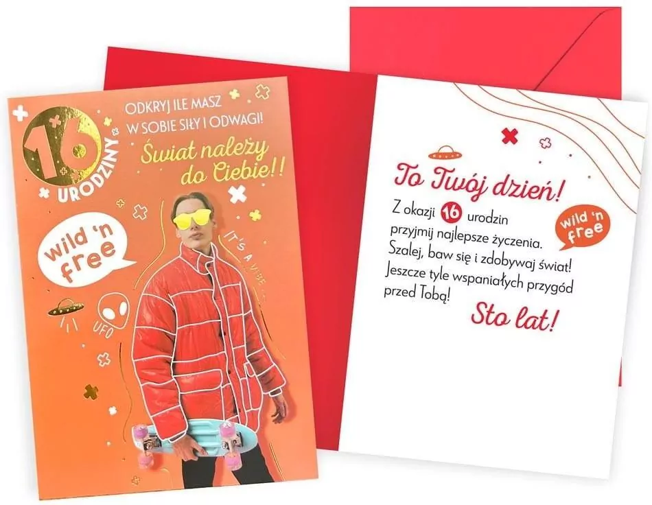 Karnet. 16 urodziny. Chłopak - tantis.pl