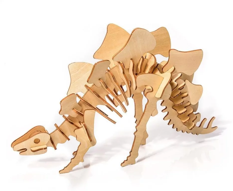 Puzzle drewniane 3D. Stegozaur - tantis.pl