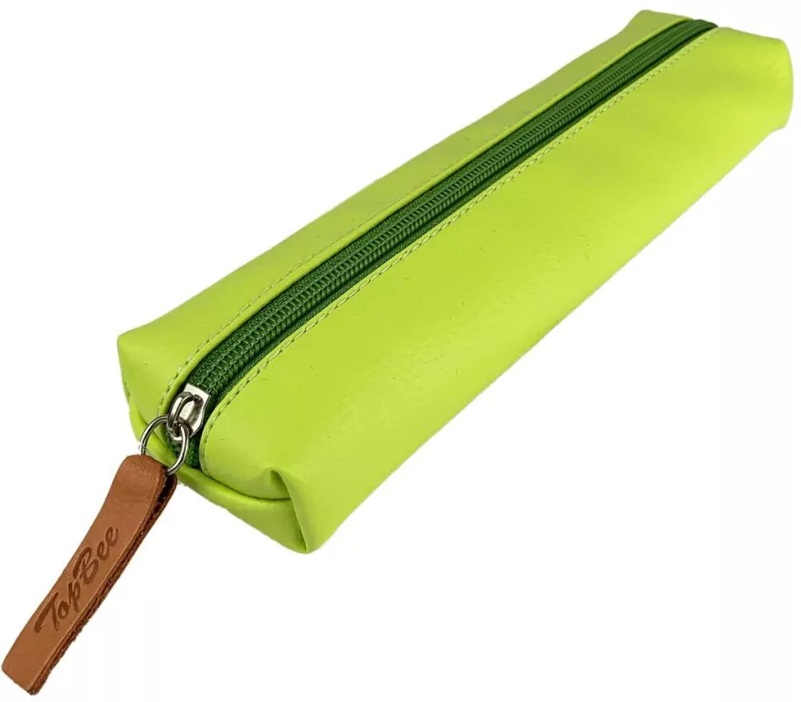 Piórnik Jamnik. Ekoskóra Limonka pastel - tantis.pl