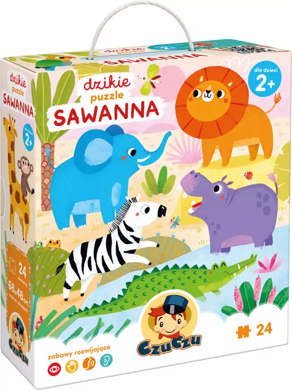 CzuCzu. Dzikie puzzle Sawanna dla dzieci 2+ - tantis.pl