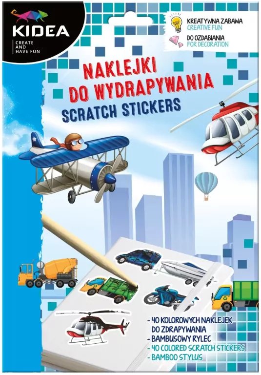 Naklejki do wydrapywania Pojazdy KIDEA - tantis.pl