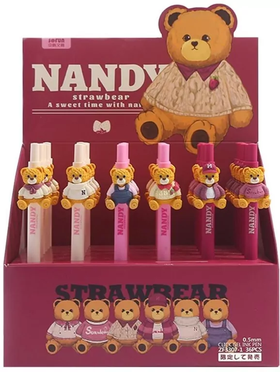 Długopis żelowy Nandy Strawbear - tantis.pl