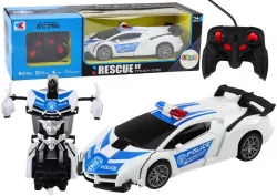 Auto-Robot R/C 2w1 transformacja Policja