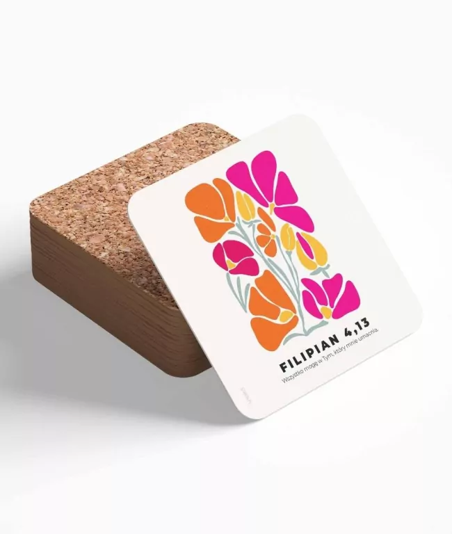 Podstawka korkowa - Wszystko mogę w Tym - modern - tantis.pl