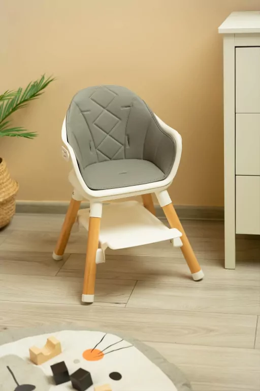 Caretero Krzesełko do karmienia Bravo szare - tantis.pl