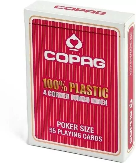 Karty do gry Copag 100% plastic 4 corner jumbo index - tantis.pl