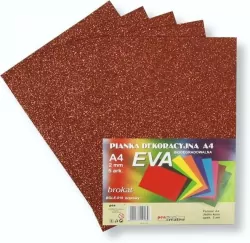 Pianka brokatowa A4 Eva brąz biodegradowalna