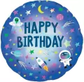 Balon foliowy holo Happy Birthday Kosmos 46cm - tantis.pl