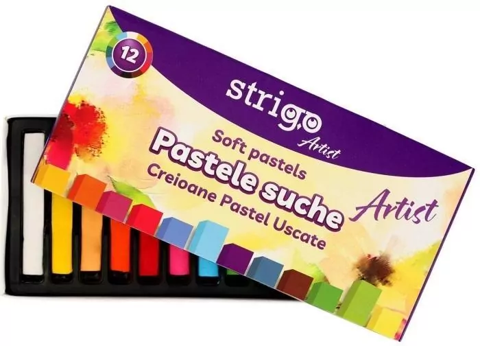 Pastele suche 12 kolorów STRIGO - tantis.pl