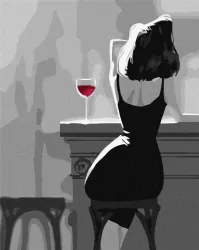 Malowanie po numerach. Wieczorne myśli 40x50cm