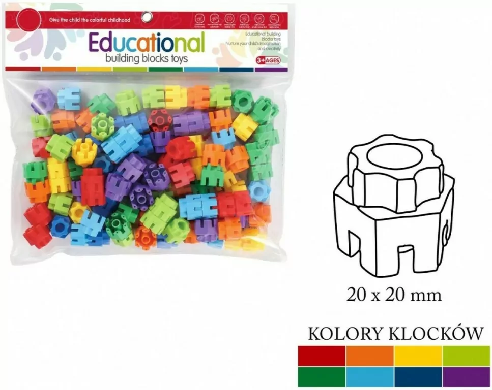 Klocki konstrukcyjne. 100 elementów - tantis.pl