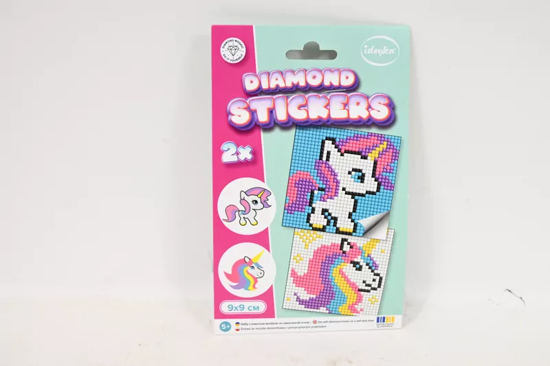 Diamentowa mozaika Kids naklejka - Jednorożec 9x9 - tantis.pl
