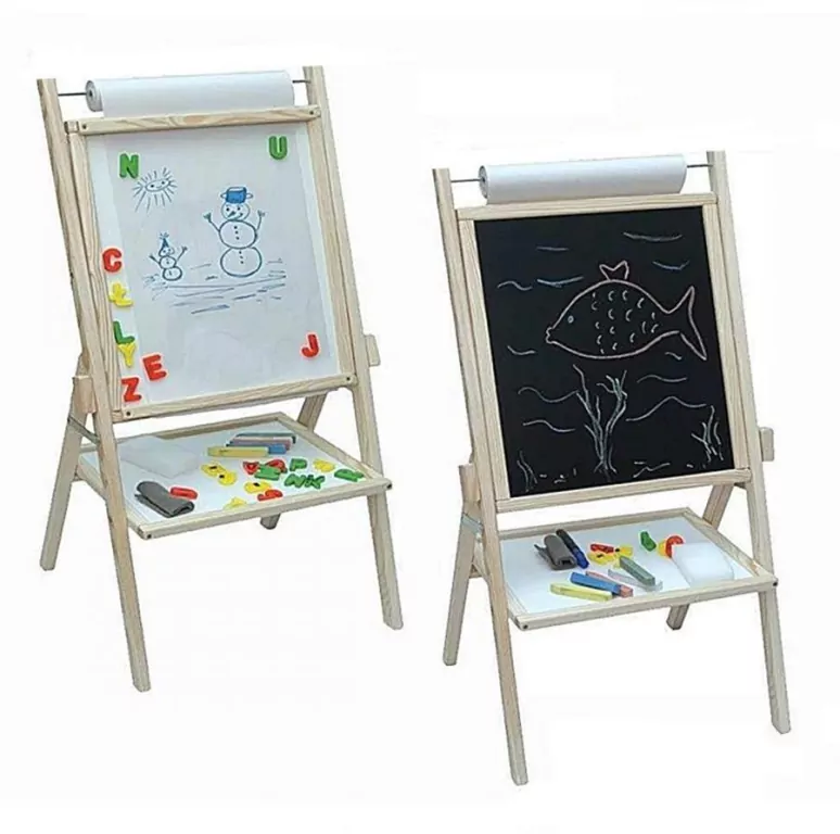 Tablica magnetyczna dwustronna drewniana - tantis.pl