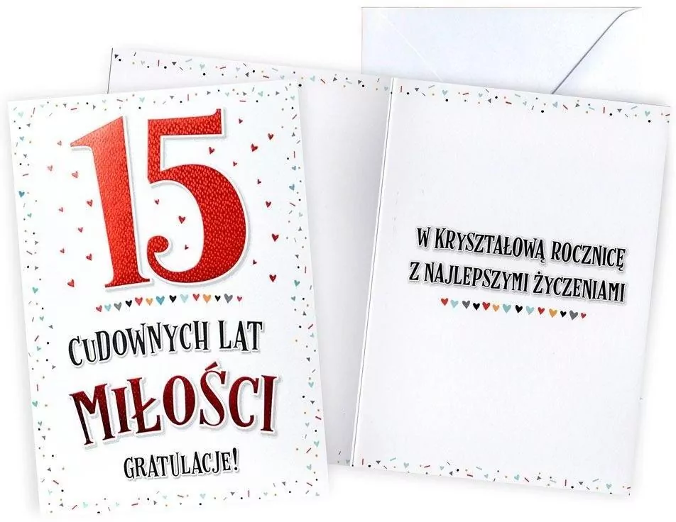 Karnet. Rocznica ślubu 15 - tantis.pl