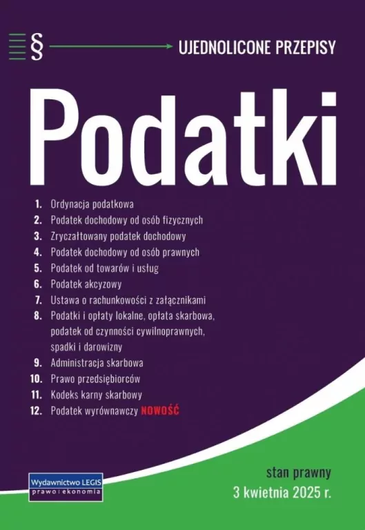 Podatki - ujednolicone przepisy 3.04.2025 - tantis.pl