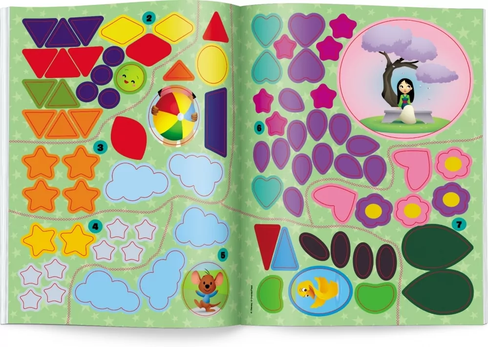 Kształty. Uczę się i naklejam. Disney Maluch - tantis.pl