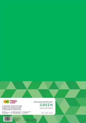 Arkusze piankowe A3 zielony HAPPY COLOR