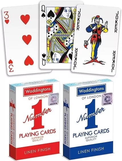 Waddingtons No. 1. Linen finish. Karty do gry. Wersja angielska - tantis.pl