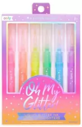 Flamastry z brokatem. Oh My Glitter. 6 kolorów