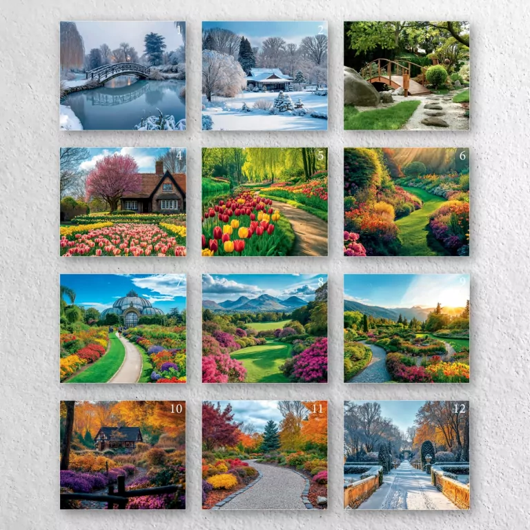 Kalendarz Ogrody 2026. A4 Wieloplanszowy - tantis.pl