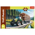 Puzzle 100 Ciągnik leśny TREFL - tantis.pl