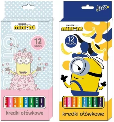 Kredki ołówkowe 12 kolorów Minionki