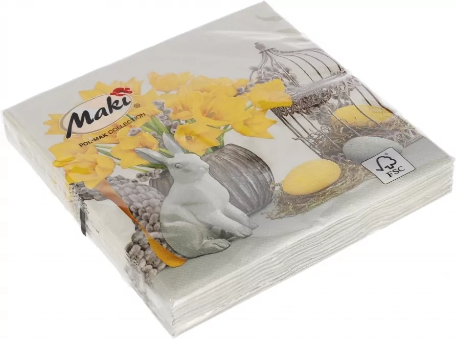 Serwetki 33x33cm Maki Wielkanoc op.  Pol-Mak - tantis.pl