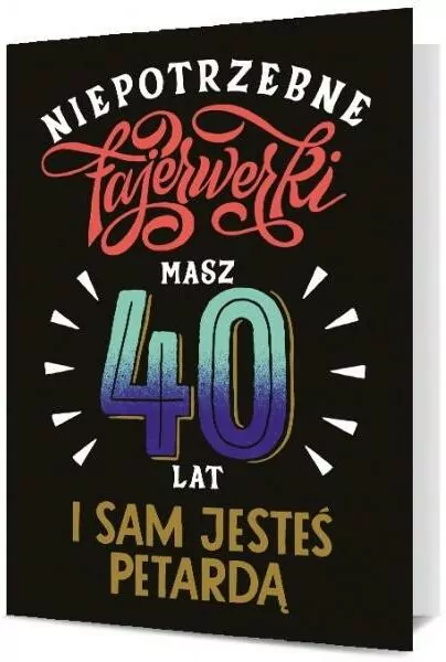 Karnet: Urodziny 40 męskie - tantis.pl