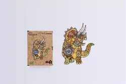 Puzzle drewniane eko 74. Triceratops