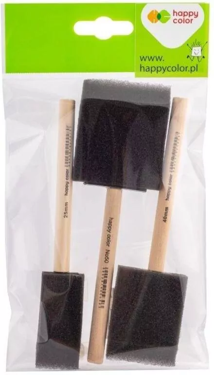 Pędzel gąbkowy płaski HAPPY COLOR - tantis.pl
