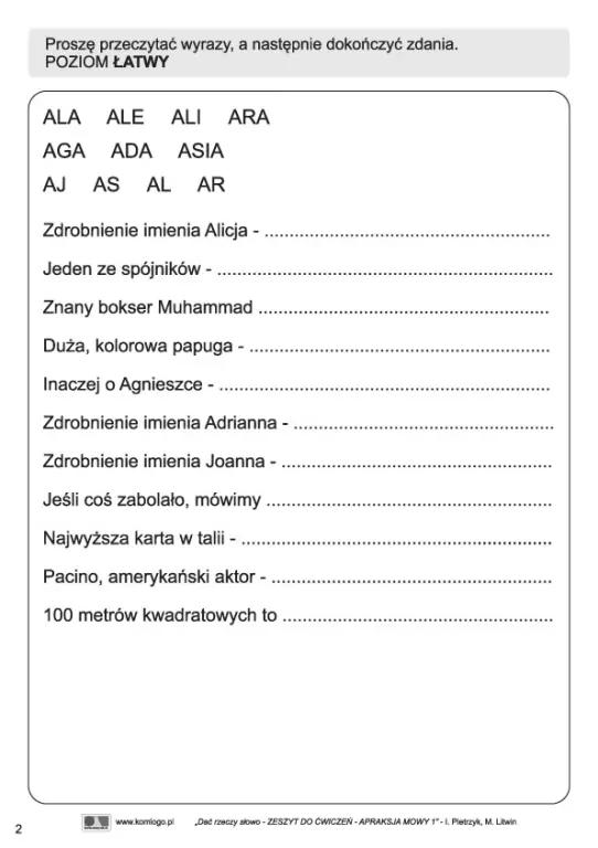 Dać rzeczy słowo. Apraksja mowy 1 - tantis.pl