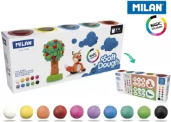 MILAN. Ciastolina Basic 10 kolorów x 85g