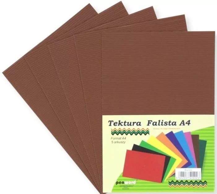 Tektura A4 falista brązowa - tantis.pl