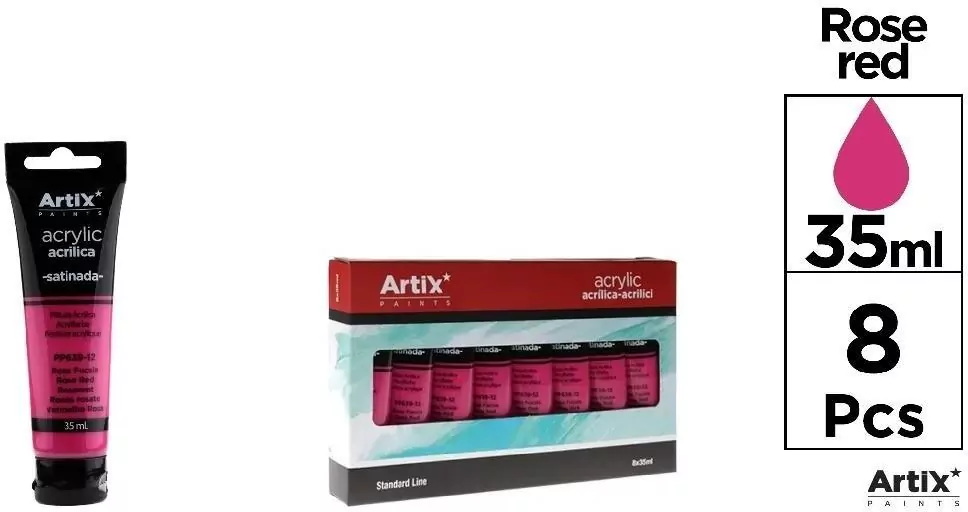 Farba akrylowa różowo-czerwona 35ml - tantis.pl