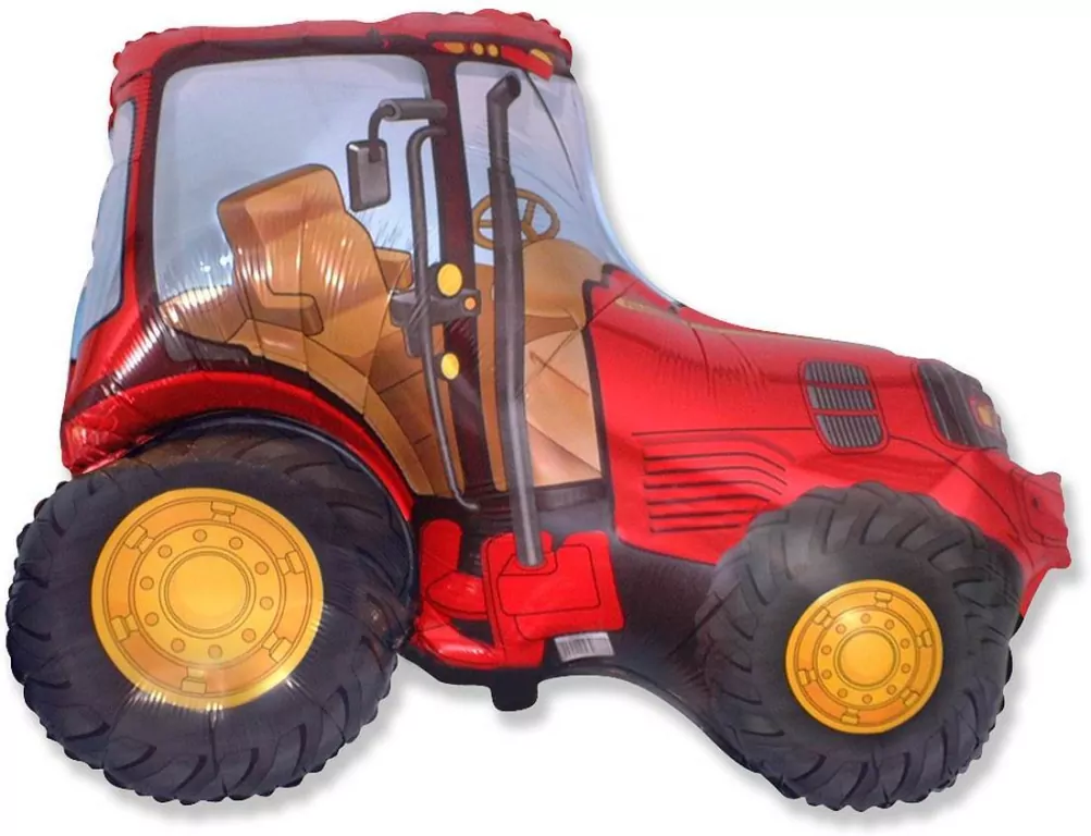 Balon foliowy Traktor czerwony 60cm - tantis.pl