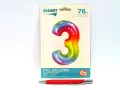 Balon foliowy. Smart. Cyfra 3. Tęczowa 76 cm - tantis.pl